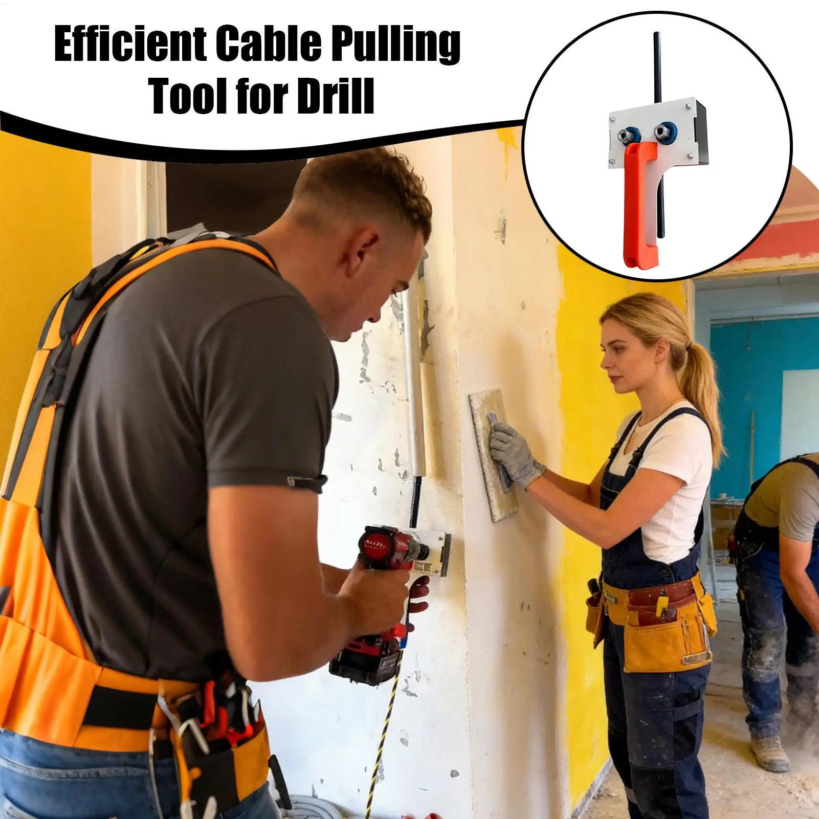 Wire Puller Heavy-duty Handheld Wiring Tools 8mm Wire Tugger For Electrician For Pipe Narrow Spaces Wall Underground Data Center