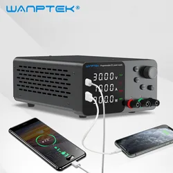 Wanttek-fuente de alimentación CC ajustable, 30V, 10A, 60V, 5A, 120V, fuente de alimentación estabilizada para banco de laboratorio, interruptor regulador de voltaje