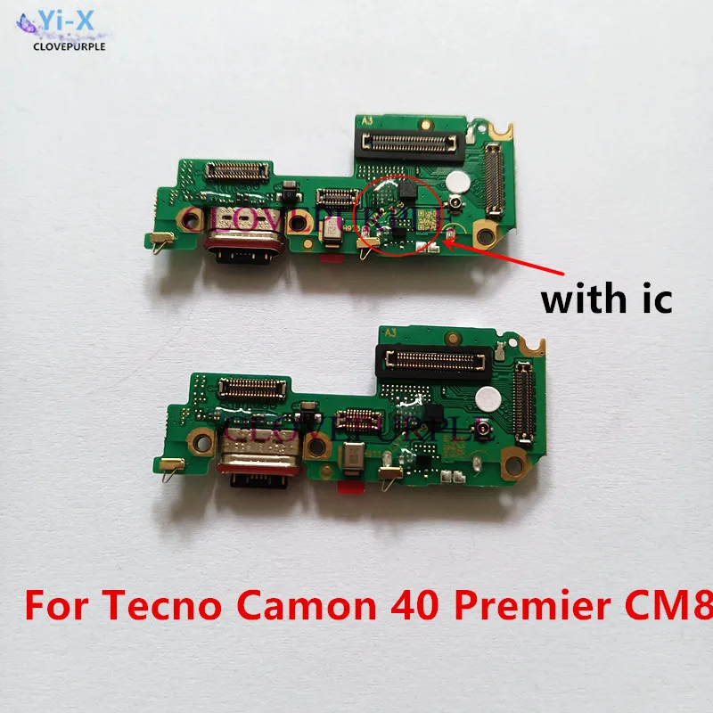 10PCS/Lot USB Charging Dock Board Charger Port Flex Cable for Tecno Camon 40 Premier CM8