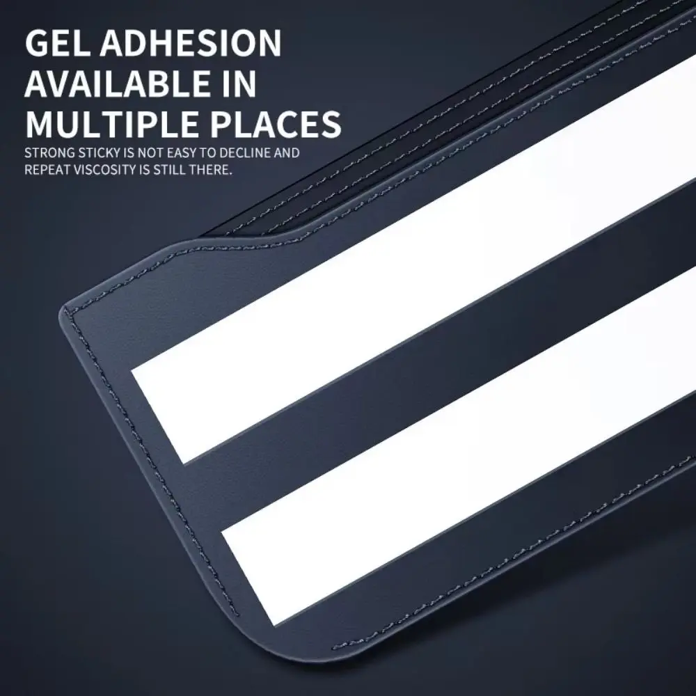 Paste Type Car Mesh Storage Bag PU Leather Scratch Resistant Multi-Functional Hanging Bag Durable High-end Car Sundries Box