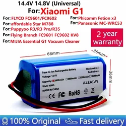 Original 14.8V 2600mAh Li-ion Battery for Xiaomi G1 MI Robot Vacuum-Mop Essential MJSTG1 Robot Vacuum Cleaner 18650 Battery Pack