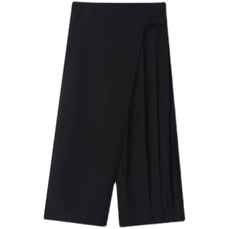 Autumn Japanese retro dark niche wide-leg fashionable men's culottes eight-point pants tooling casual pants hairstylist trend