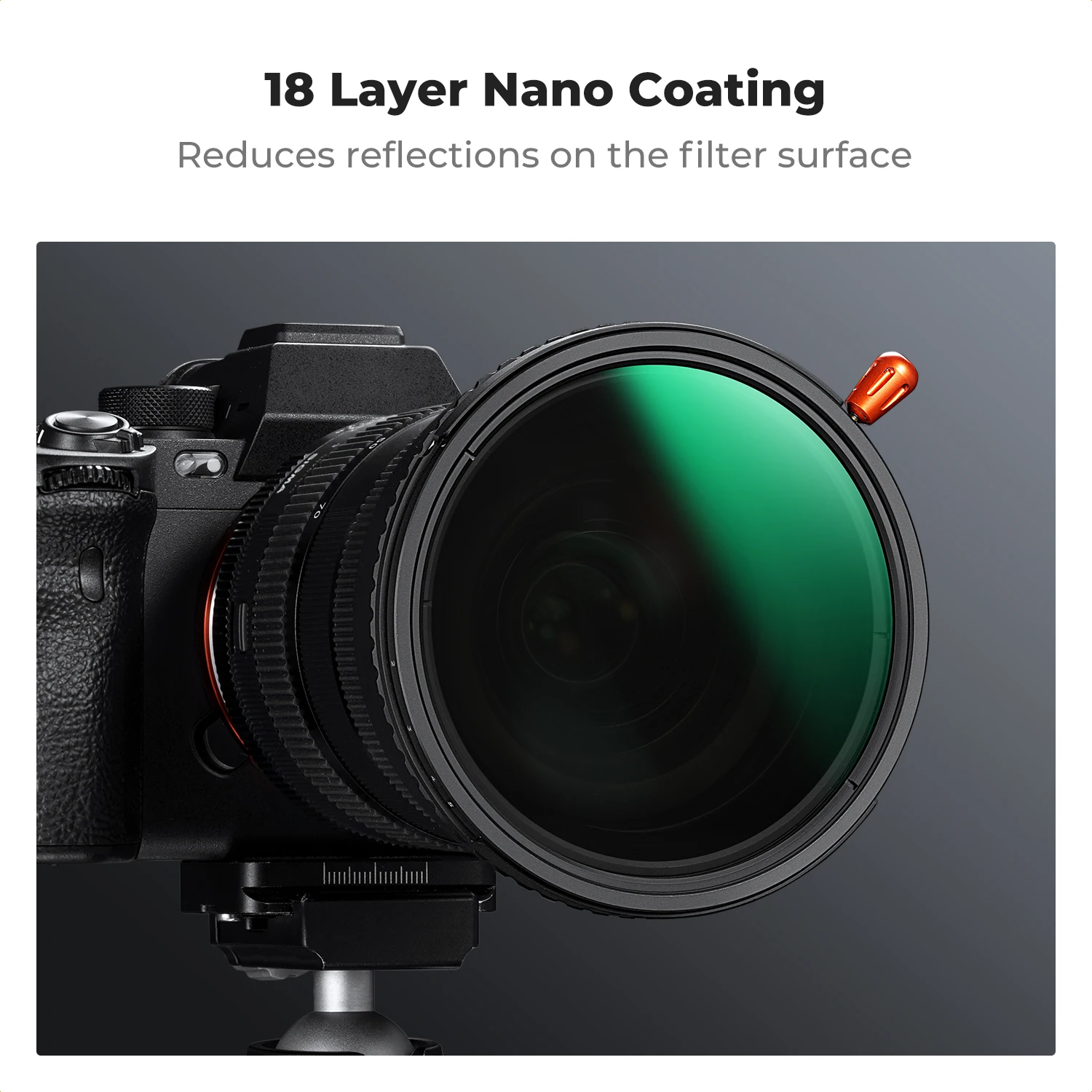 K&F CONCEPT Nano-C متغير ND2-32 مستقطب رذاذ أسود 1/4 3 في 1 مرشح متعدد الوظائف 37/43/46/49/52/55/58/62/67/72/77/82 مم
