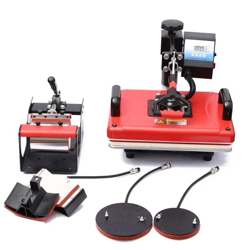 آلة نقل الحرارة اليدوية الشريحة خارج تصميم متعدد الوظائف التسامي كومبو لتي شيرت قبعة القدح لوحة مجموعات مختلفة