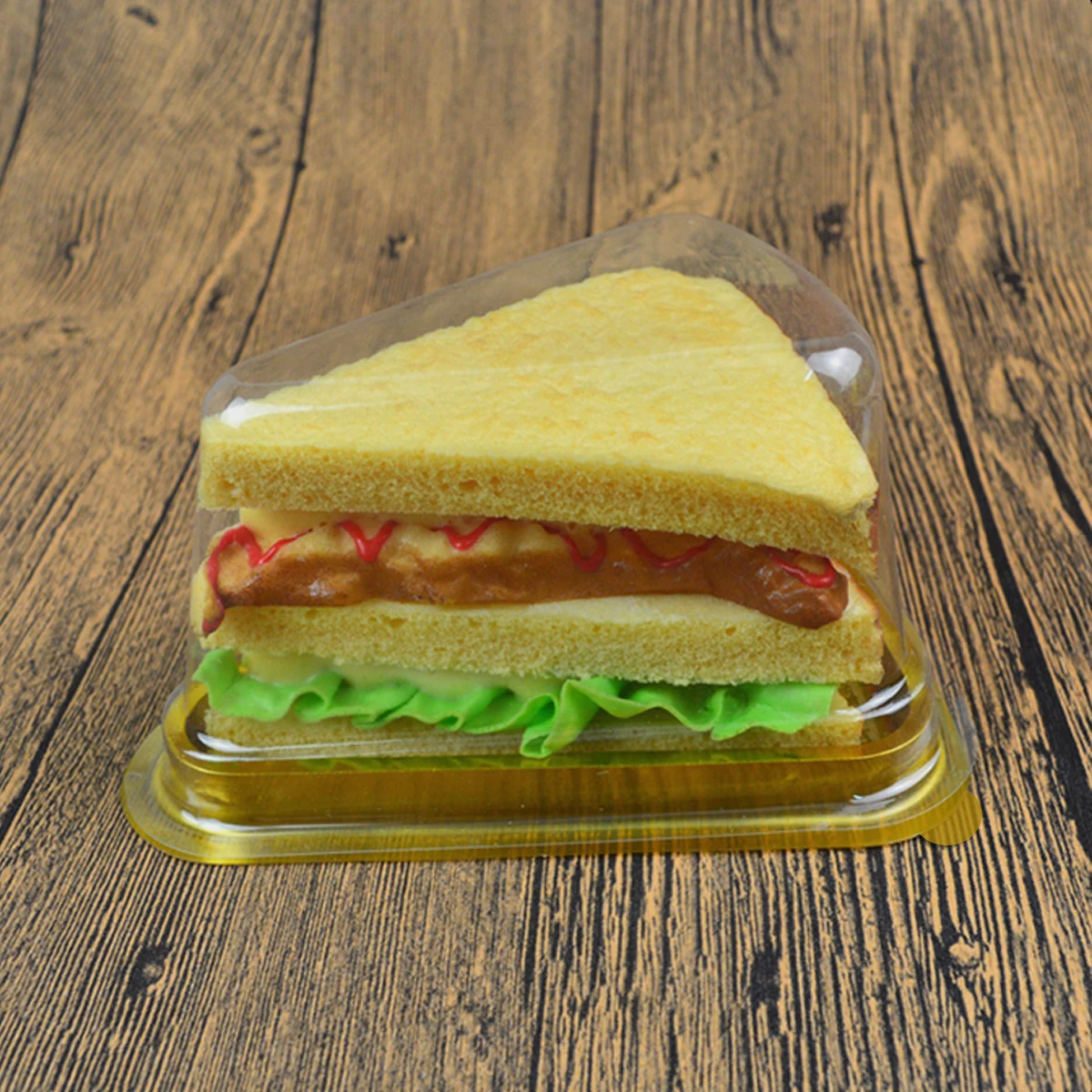 

50 pcs Cake Packaging Boxes Food Grade Plastic Mooncake Tray Boxes Gift Packaging Waterproof Triangle Shape Elegant for Birthday