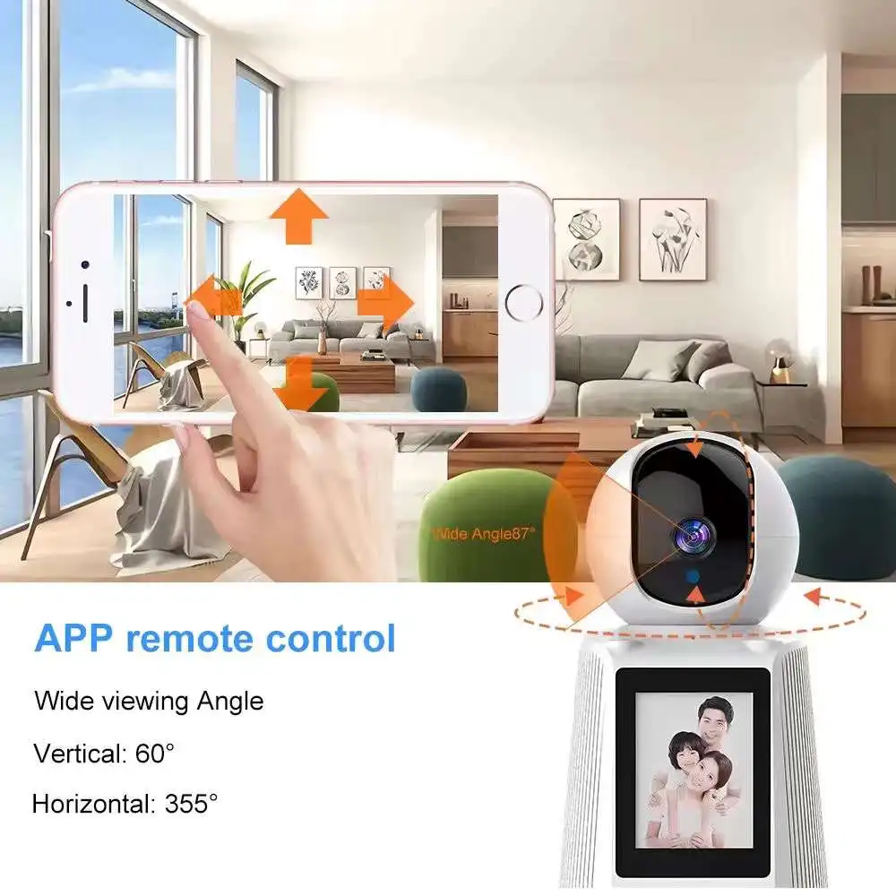 2MP 1080P V380pro APP 2,8 Zoll Bildschirm One Key Call Video Telefon Drahtlose PTZ IP Dome Kamera AI Humanoiden Ältere pflege Baby Monitor