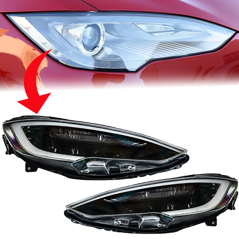 For New 6000K Tesla Model S First & Second Generation Upgrade Venom LED Headlights 12V