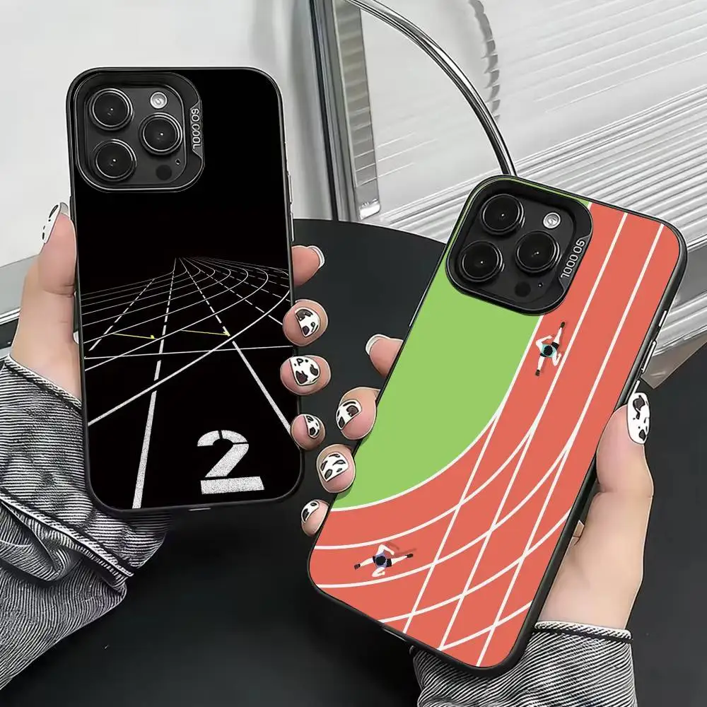 

Track events Phone Case For iPhone 17,16,15,14,13,12,11 Plus,Pro Max,XS,Colorful Silver Black Cover