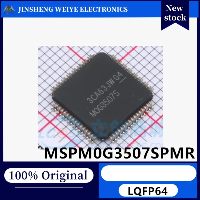 (1/10 piece) Original MSPM0G3507SPMR MSPM0G3507 LQFP-64 Mixed-signal microcontroller with CAN-FD interface Brand new original,