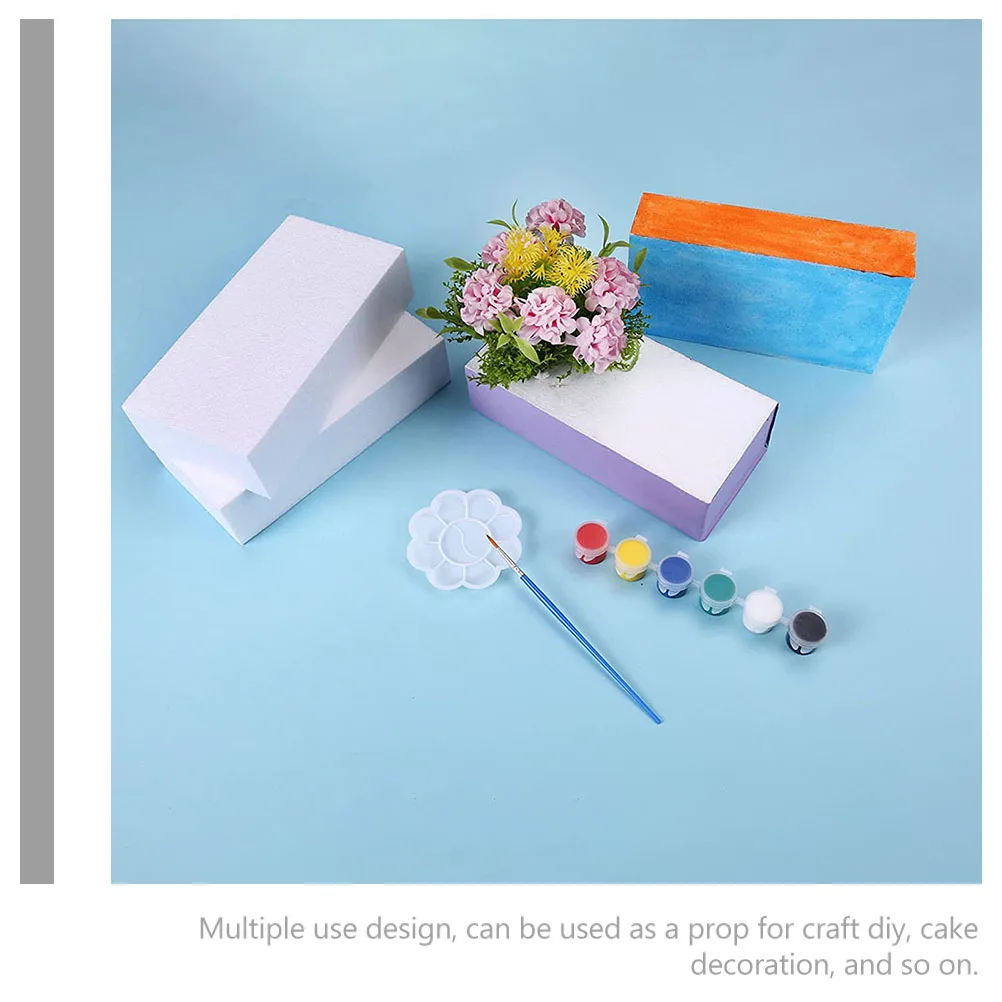 8Pcs Foam Blocks Set Flexible Durable Craft Foam for DIY Sculpting Floral Arrangement Cake Decoration Party Supplies