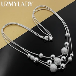 Fine Jewelry Charm 925 Sterling Silver Bead Necklace Charm Classic High Quality Fashion for Women Lady Wedding Chain Gift