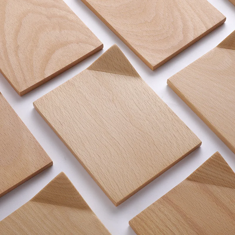 Factory wholesale folded corner coaster black walnut beech solid wood insulation coaster home restaurant tea coaster can print l
