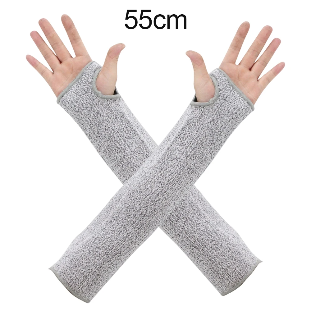 Thumb Holes Cut Resistant Sleeve Gardening Silver Scratch Protection Heat Protection Stretch Fabric For Gardening