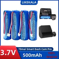 Original 3.7V 500mAh Li-ion Battery For 70mai Smart Dash Cam Pro A550 A550S A800 Midrive D02 HMC1450 Replacement Battery 3-wire