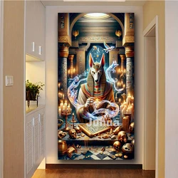 Anubis Egyptian Goddess Diy diamond painting Full Diamond Mosaic Embroidery Egypt Mythology The Immortal God of Egypt Home Decor