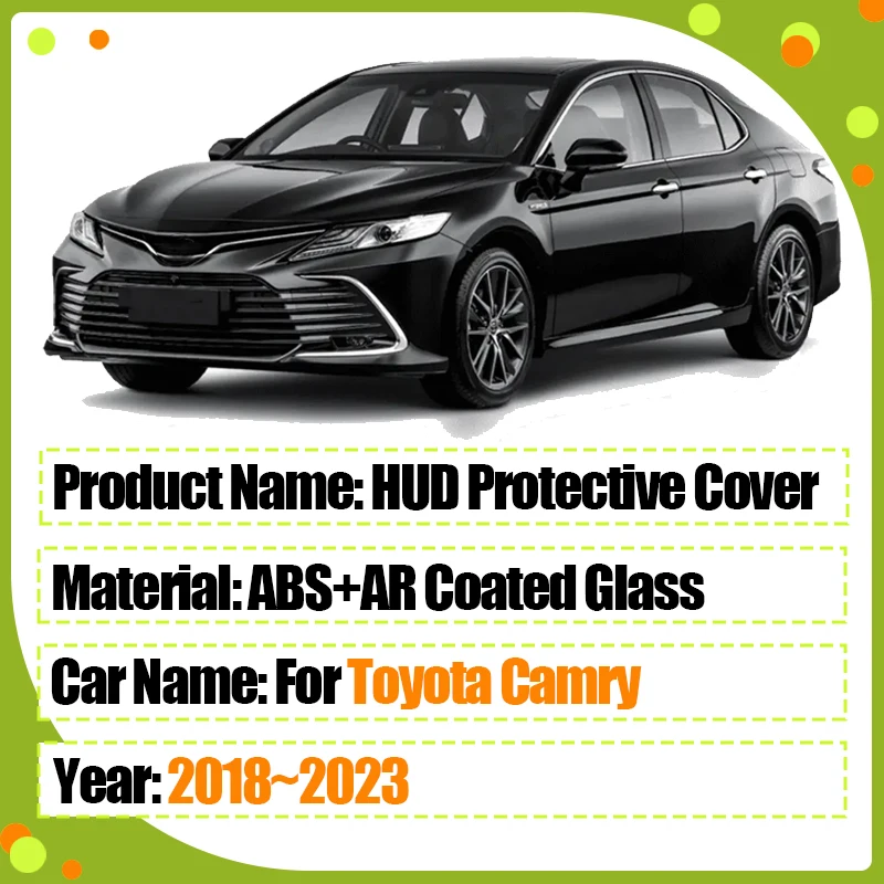 For Toyota Camry XV70 Accessories Daihatsu Altis 2018~2023 Car HUD Display Protective Cover Head Up Reflective Screen Dustproof