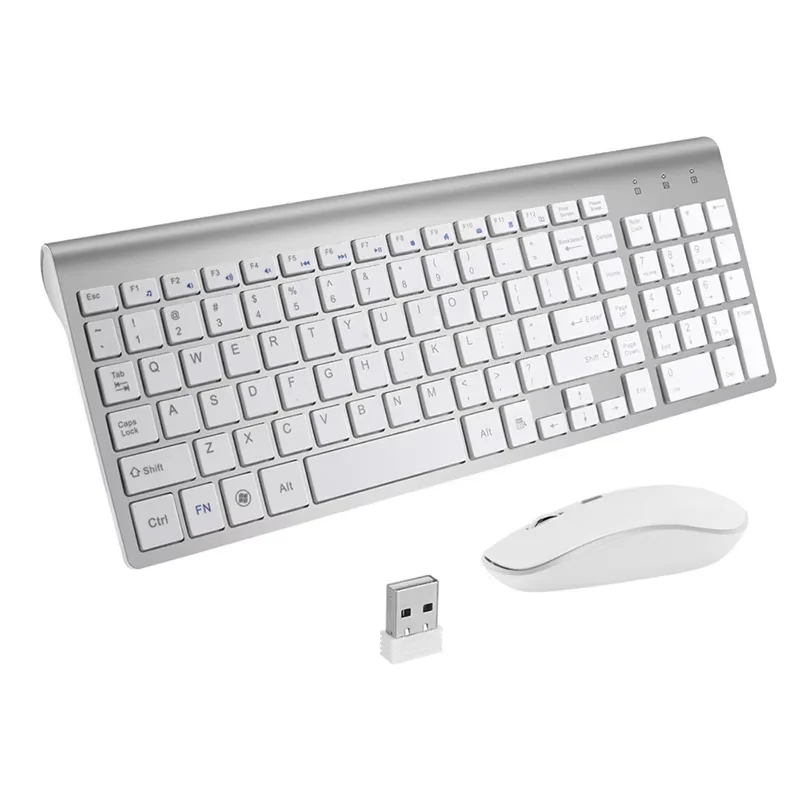 

Jomaa 2.4G Wireless Keyboard and Mouse Combo Mini Multimedia Full-size Keyboard Mouse Set For Computer Notebook Laptop Desktop