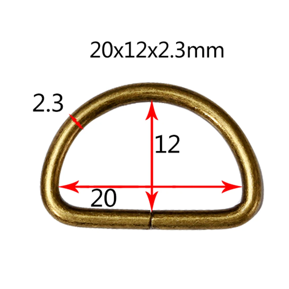

100 PCS Luggage Accessories for Suitcases D Buckle Semicircle Ring Sewing Rings