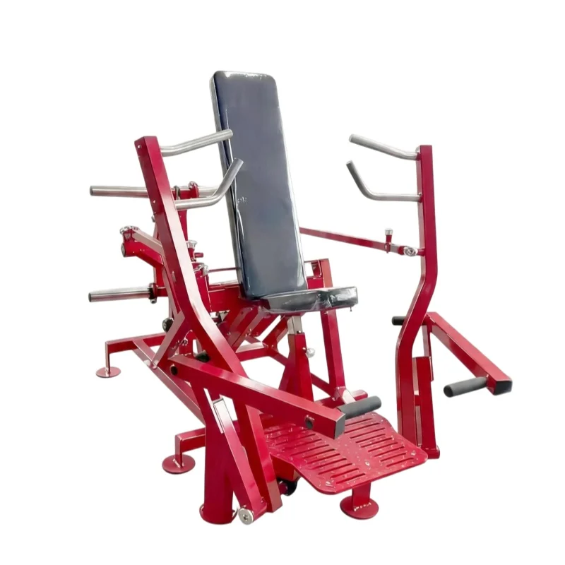 Commercial Plate Loaded Steel Seated Chest Press Machine Safety Dual Handle Independent Positions Professional Strength Training