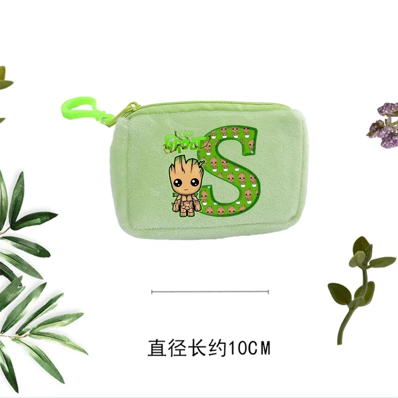 Marvel Groot Kids Coin Purse Portable Letters Disney Role Cartoon Print Plush Wallet Bank Card Storage Bag Prezent urodzinowy dla dziecka