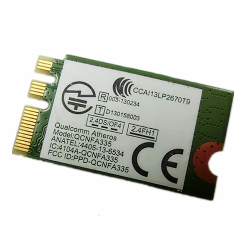 QCNFA335 Wireless Network Card Support System, NGFF M2 Interface 4.0, Bluetooth, Win7, Win8, Win10