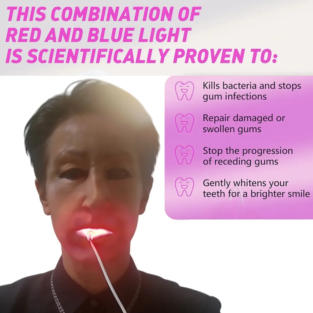 

Portable Red Light Therapy Oral Health Device for Immediate Tooth Pain Gum Sensitivity Relief