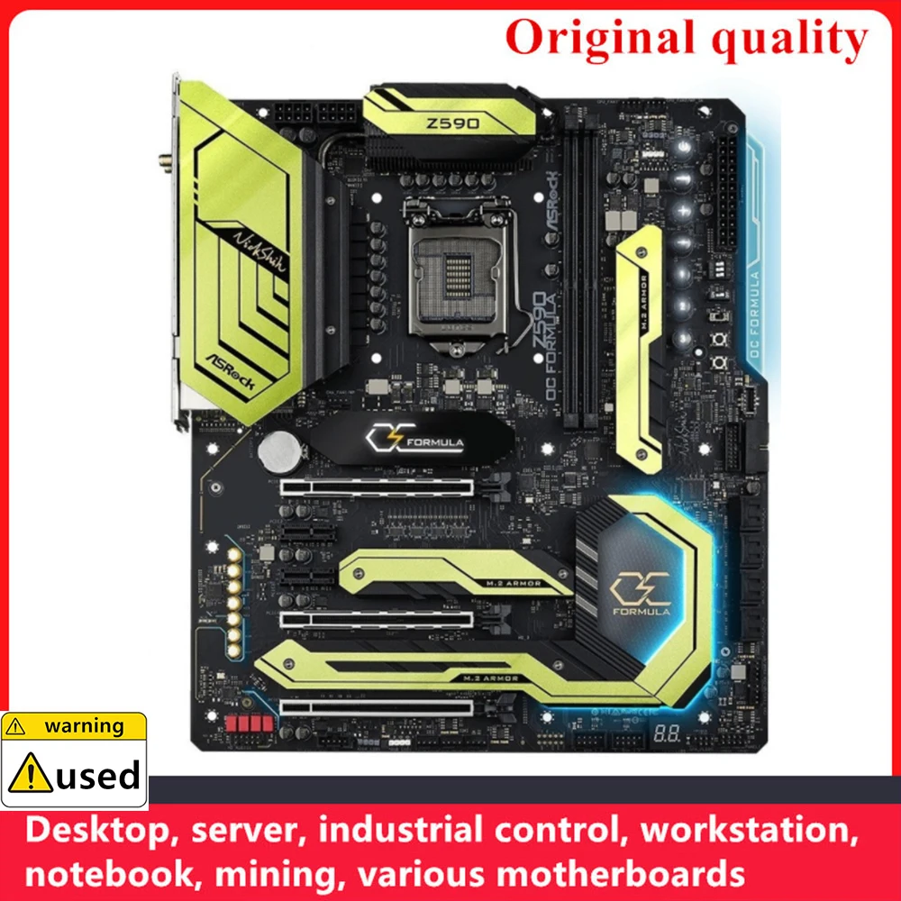 Used For ASROCK Z590 OC Formula Motherboards LGA 1200 DDR4 128GB Intel Z590 Desktop Mainboard M.2 NVME SATA III USB3.0