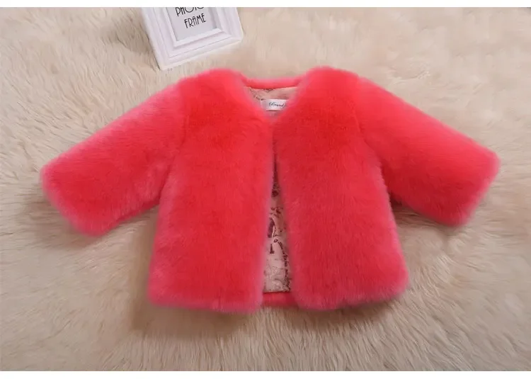 Kinder toddler child boy baby kid clothes robocar costume roupas fur coat vestido girl outerwear luxury fur jacket dress cloak