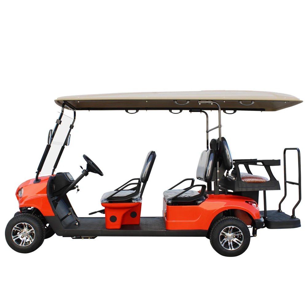 

Newest Lithium Battery Golf Car 48/60V Adults Scooter Solar Panels Powered 6 Seater Off Road Beach Buggy Electric Golf Cart