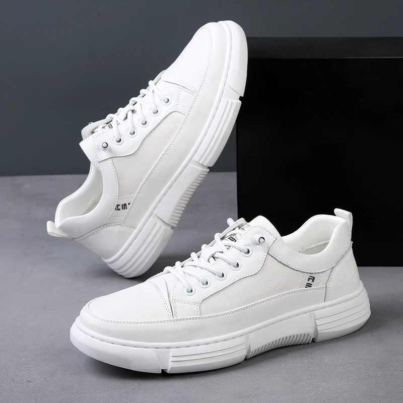 men white shoes Leather brand Men casual sneakers Luxury Rubber Casual Men Shoes outdoor breathabl Flats Driving Shoes Men flats