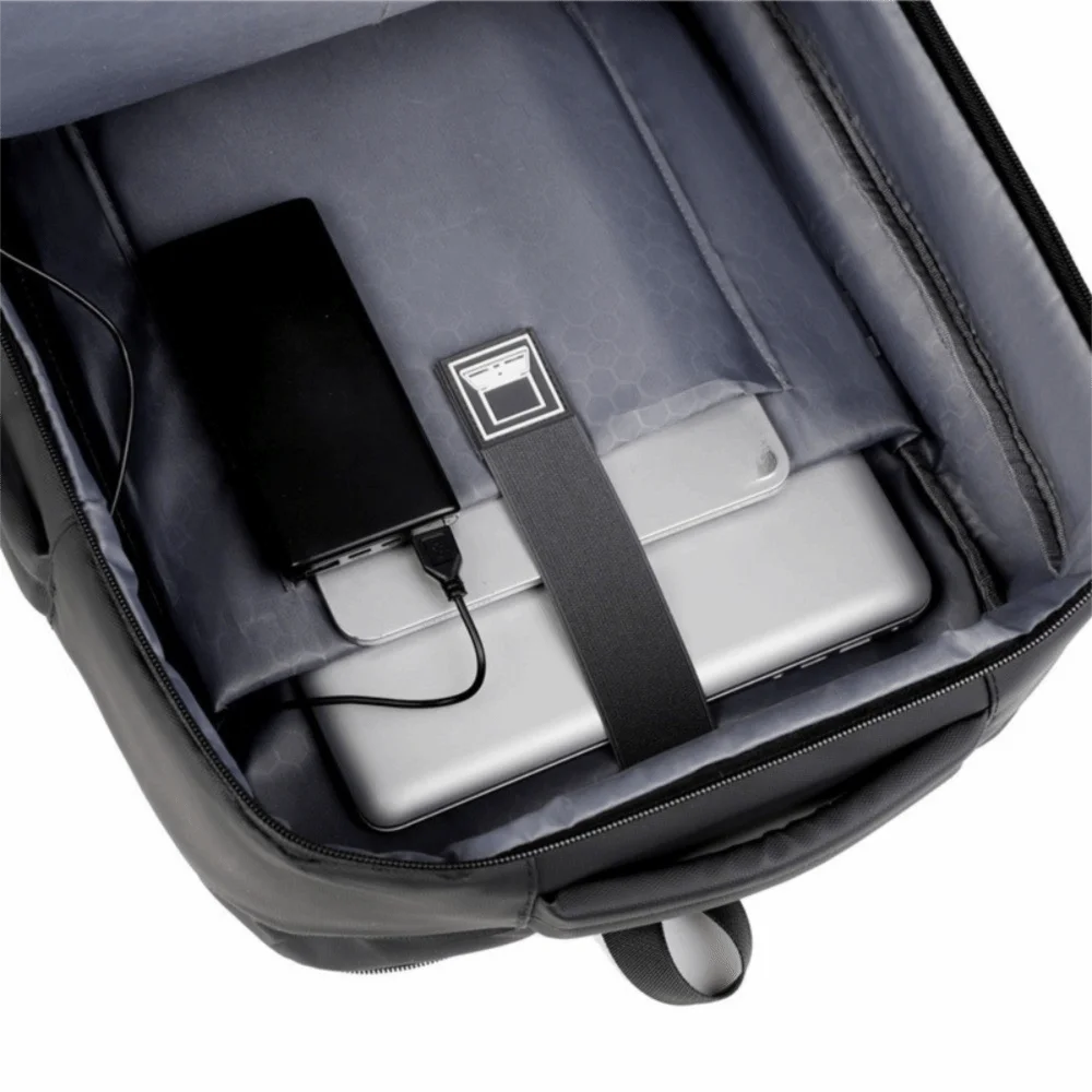 Fashionable Waterproof Business Trip Backpack Solid Color Large Capacity Shoulders Bag Breathable Men's Backpack Commute