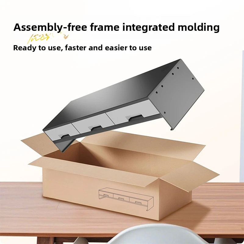 Desktop Monitor Stand with Drawer Storage Requires No Assembly Suitable for Home Office Use Length 69.7cm Desktop Stand