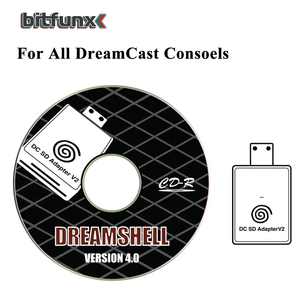 Bitfunx SD/TF Card Adapter Reader V2 for SEGA Dreamcast and CD with DreamShell Boot Loader Read Games