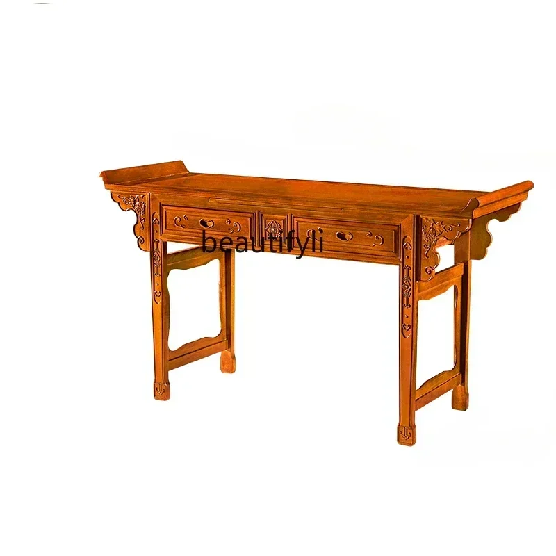 

Africa Sandal Wood Altar in Chinese Antique Style a Long Narrow Table Altar Altar Solid Wood Table