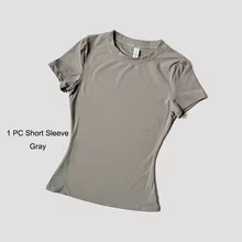 Workout Leggings Breathable Quick Dry Fitness Set for Women - Gray