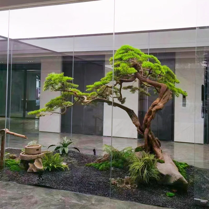 Simulated welcome pine indoor and outdoor decoration landscaping simulation large floor ornament