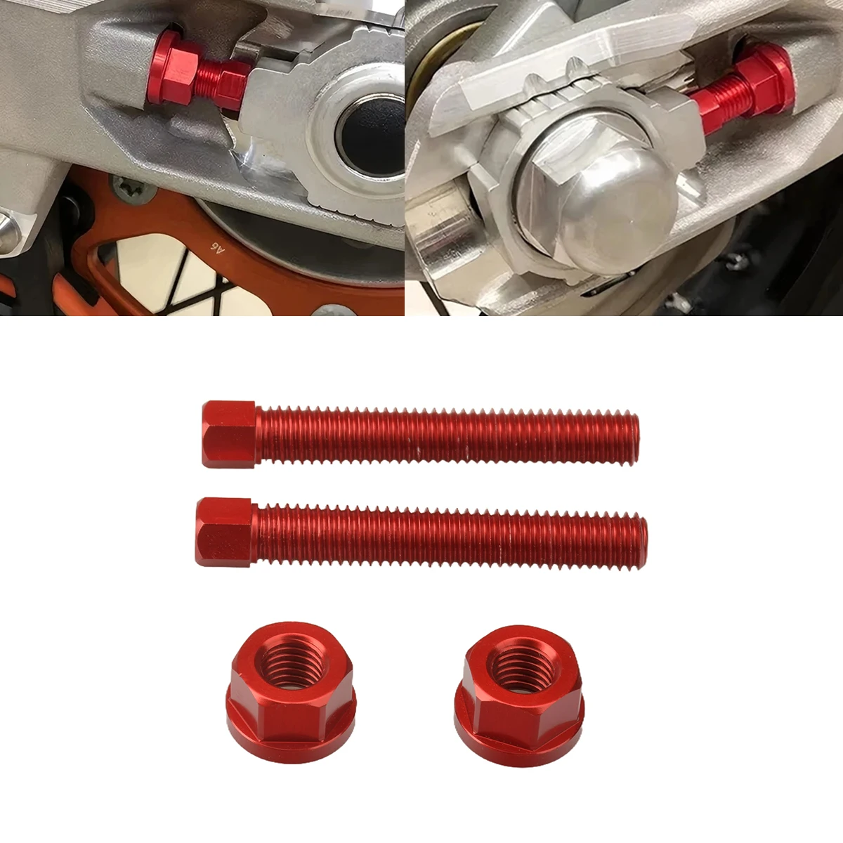 For HONDA For KAWASAKI For YAMAHA For SUZUKI Motorcycles Accesorios Rear Axle Blocks Chain Adjuster Bolt