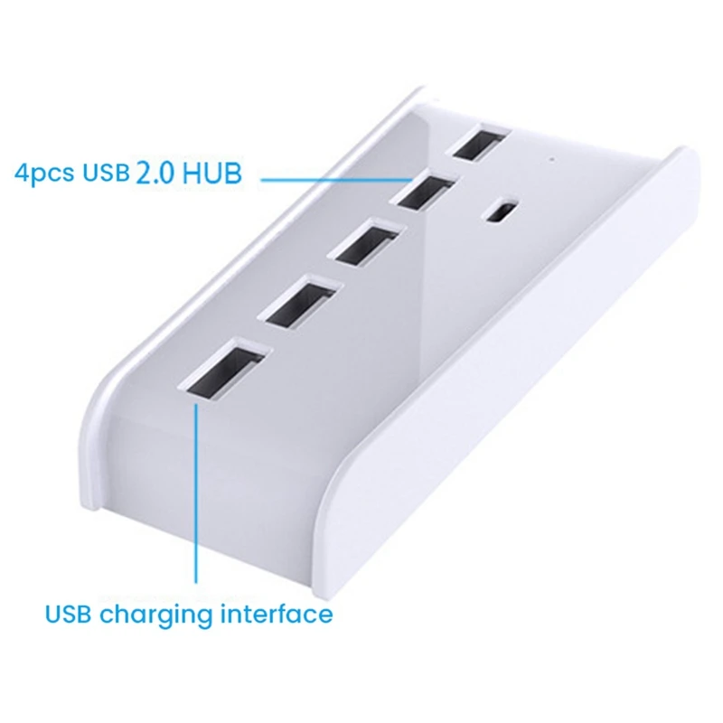 Hub 6 In 1 USB Splitter Expander Hub Adapter With 5 USB A + 1 USB C Ports For Playstation 5 Super Speed USB Adapter