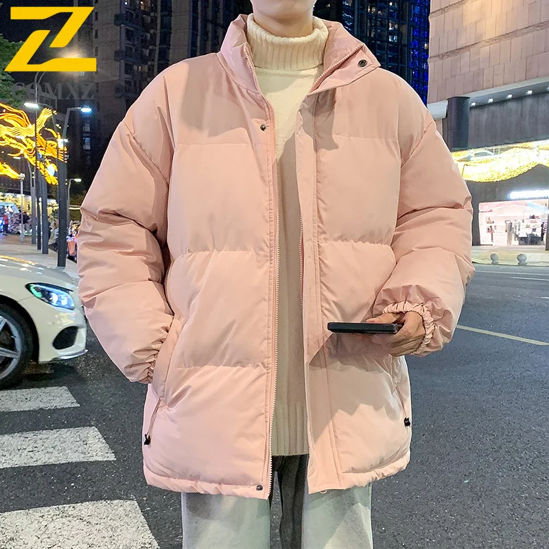 معطف سترة رجالي 2025 شتاء دافئ يندبروف في الهواء الطلق عداء ببطء معطف الكورية نمط المشي لمسافات طويلة السفر الثلوج الباردة برهان الحشو معطف