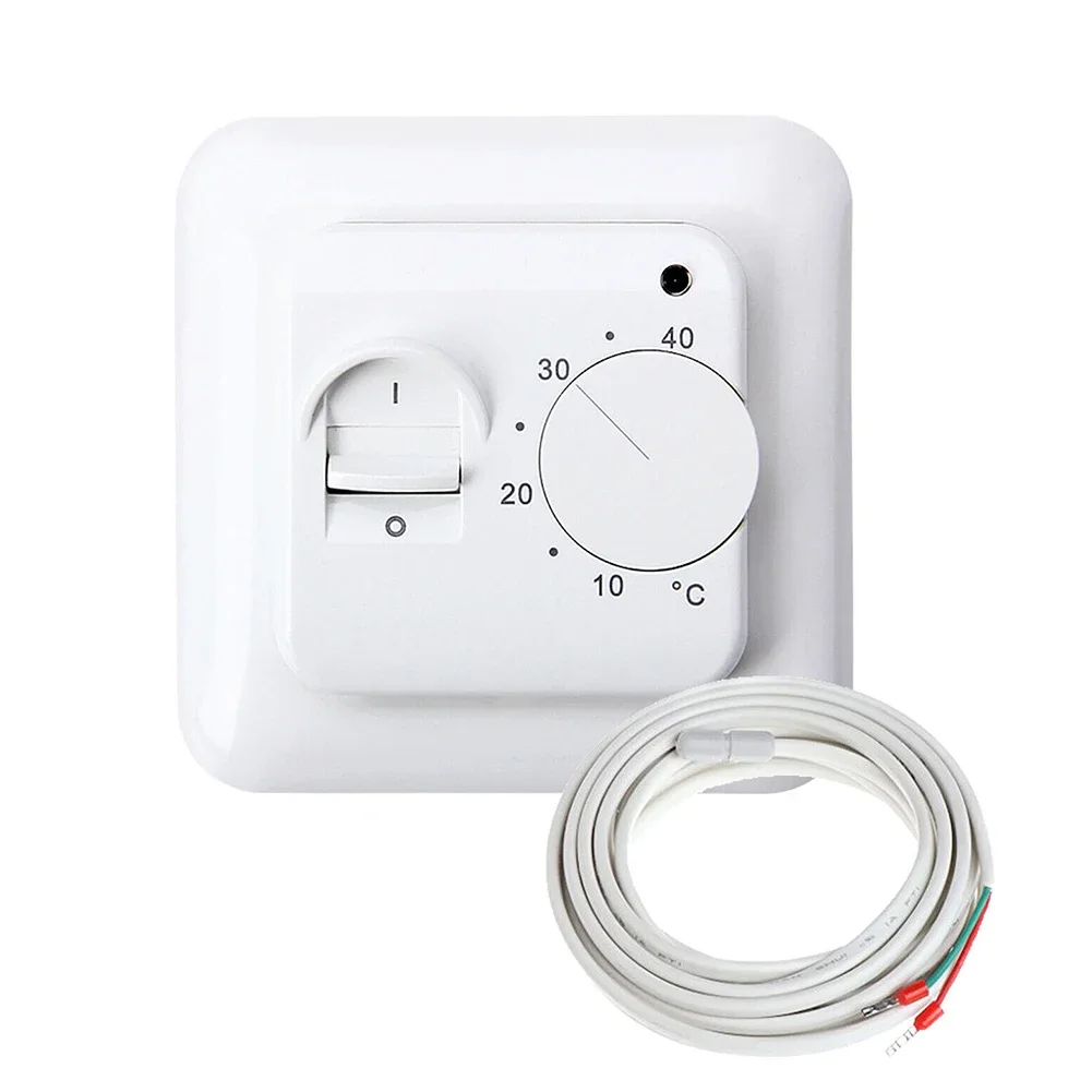 

86x86 Mm Tool Thermostat Floor Sensor Heating PC Material Thermostat Control Switch White 16A Electric UnderFloor