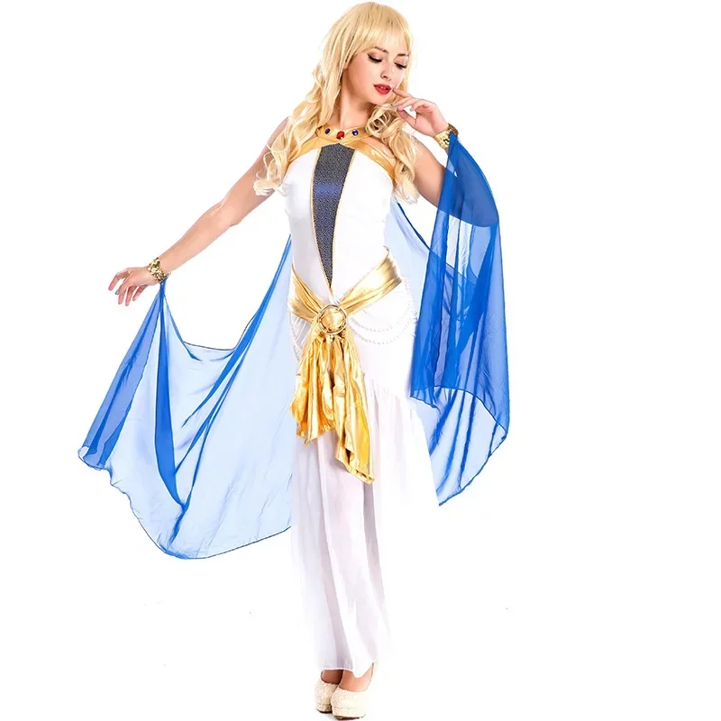 Cleopatra Cosplay Fancy Dress Roman Princess Goddess Egyptian Queen Costume Halloween Hen Party Fantasy Outfit