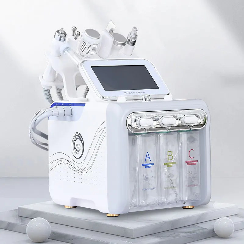6 in 1 Aqua Peeling H2O2 Hydro Facial Machine Hydra Water Skin Peel Oxygen Jet