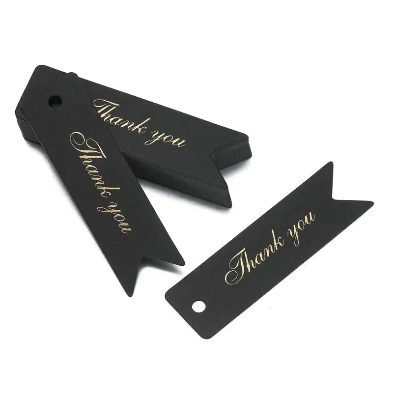 50 Stück Schwarz-Weiß Papierkarten Handgemachte Geschenkverpackung DIY Schmuckzubehör Preisetiketten Bronzestempel Dankesanhänger – Detail 11