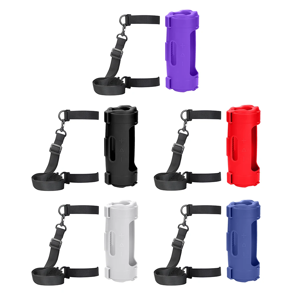 ل JBL Flip 7 BT مكبر الصوت غطاء من السيليكون مع حزام الكتف لينة واقية غطاء مكبر الصوت مقاوم للماء السفر في الهواء الطلق أداة تخييم #6