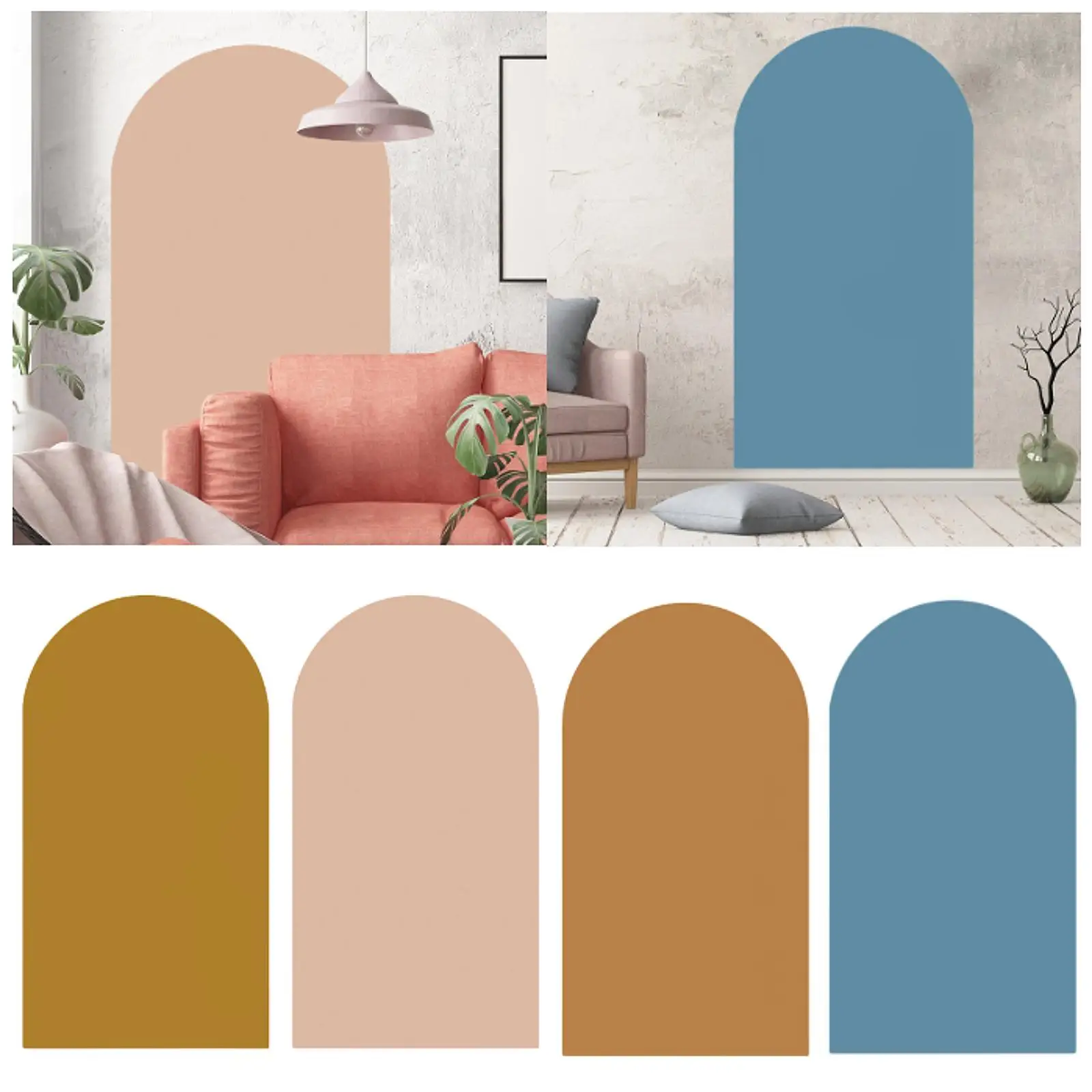 

Arch Wall Decal PVC Wallpaper Wall Art Decor Waterproof Boho Arch Wall Sticker Mural for Indoor Classroom Door Home Decor