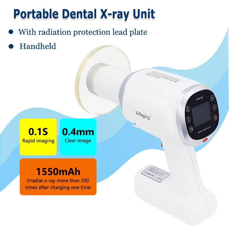 High Frequency Medical Equipment Portable Dental X-ray Unit Handheld Digital Intraoral Imaging System X Ray Machine With Shield