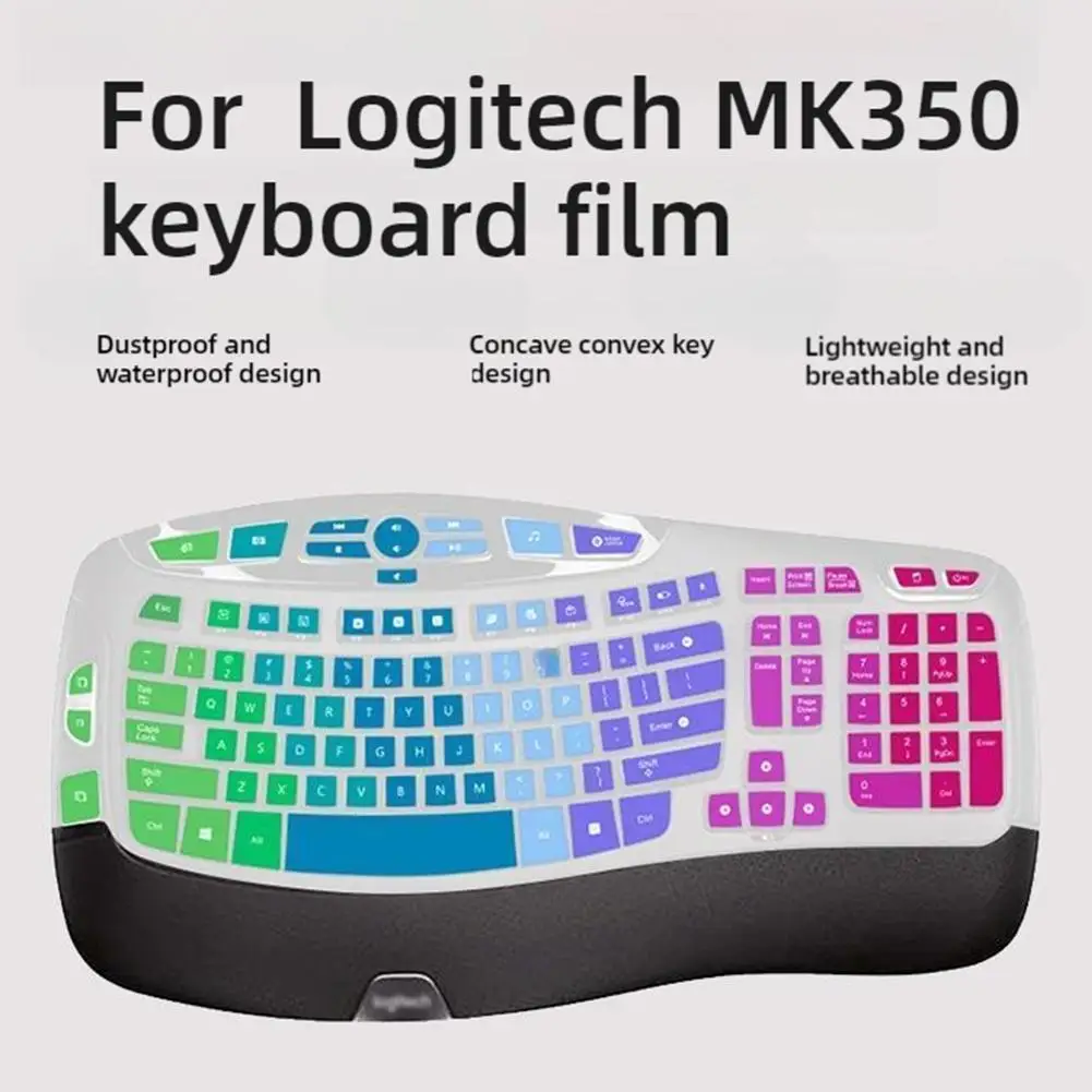 สําหรับ Logitech M K350 แป้นพิมพ์สําหรับ M K350 คีย์บอร์ดไร้สายบลูทูธซิลิโคนคีย์บอร์ด Protector