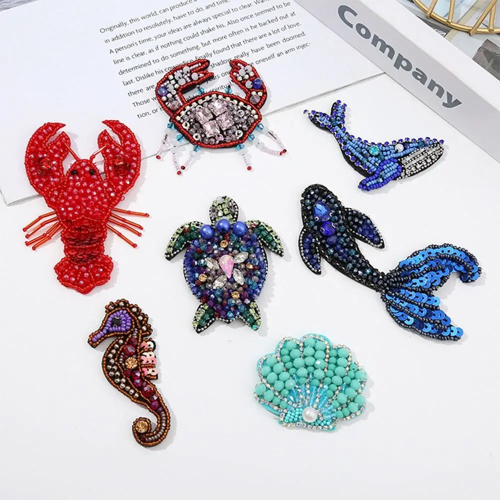 3D Marine Animal Patches Handmade Crab Cartoon Patches Starfish Seahorse DIY Sewing Accessories For DIY Craft & Cloth Decoration