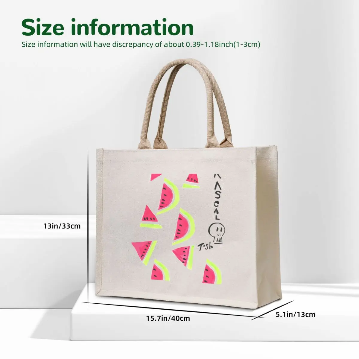 Rascal Watermellon Tote Bag shopping bags foldable Women's bag bag for beach tote screen