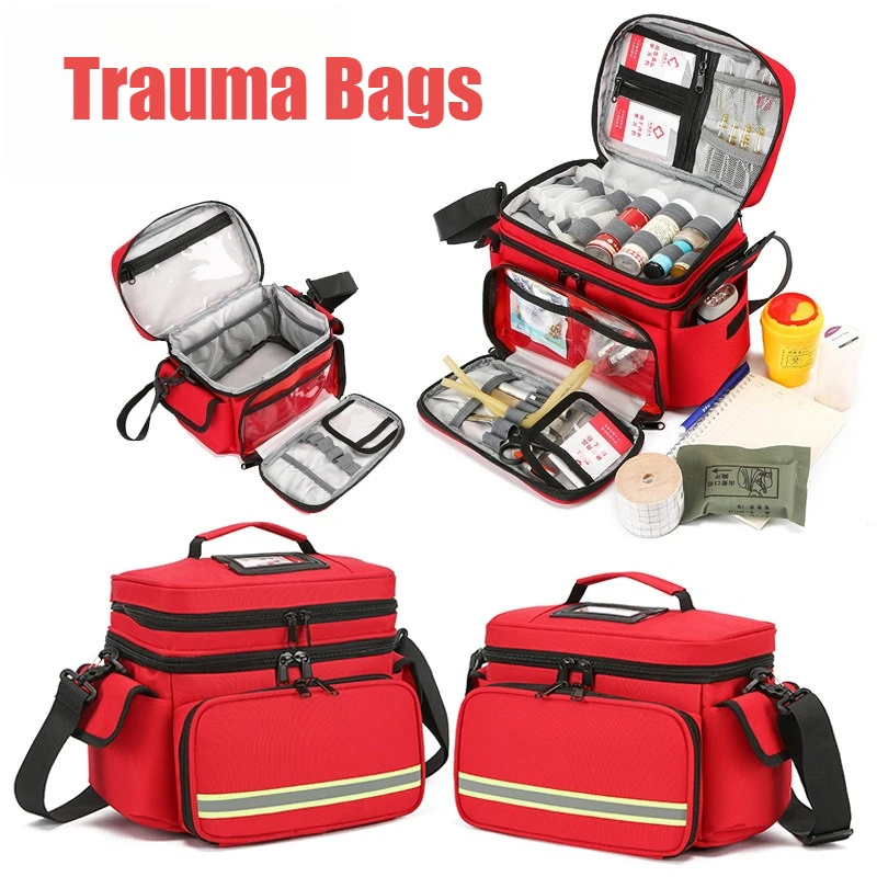 Waterproof Trauma Bag 1200D EMT Medical First Aid Kit Portable Emergency Nursing Car Tactical Responder Transport Organizer